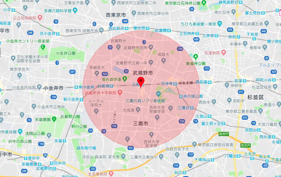 訪問エリアマップ